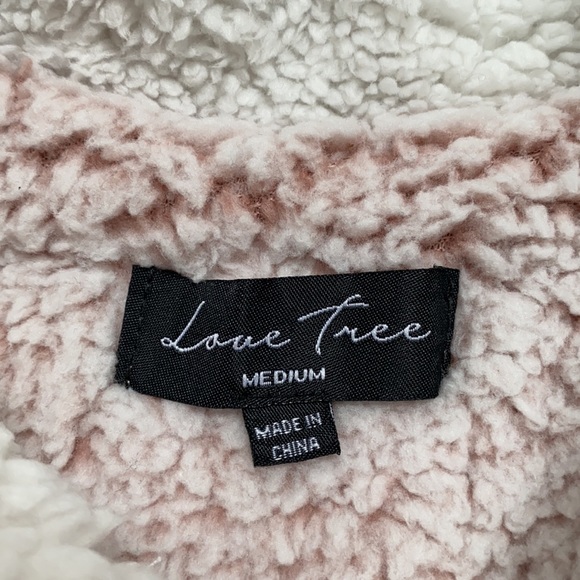 Love Tree 1/4 Zip Colorblock Sherpa ๐ Pink - Picture 10 of 13